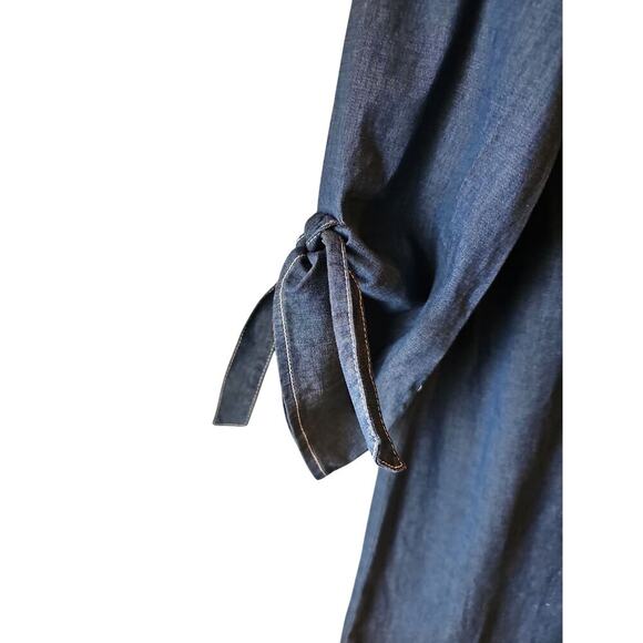 J. McLaughlin chambray blue denim shift dress sz small - Picture 2 of 6